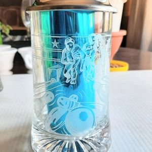 Beer Stein "Bierseidel" with Bowling Theme Etching